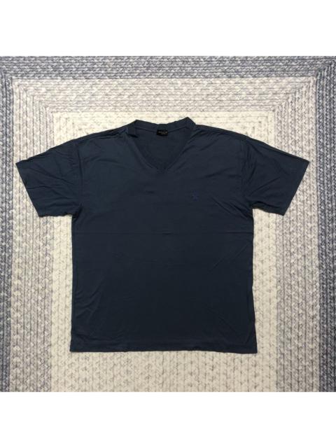 CELINE Rare Distressed Vintage Celine Small Logo V-Neck Tees