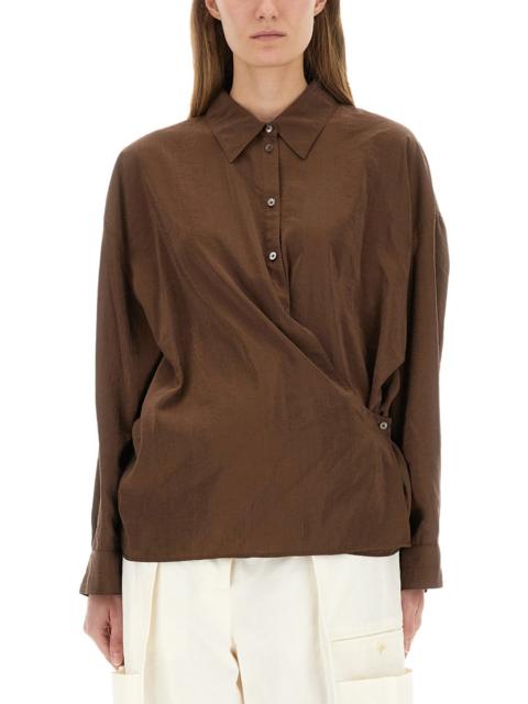 Lemaire SILK SHIRT WITH STRAIGHT TWISTED COLLAR