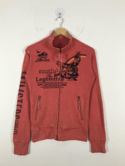 Other Designers Vintage - Aimaster The Legendize Zipper Red Sweater #2383