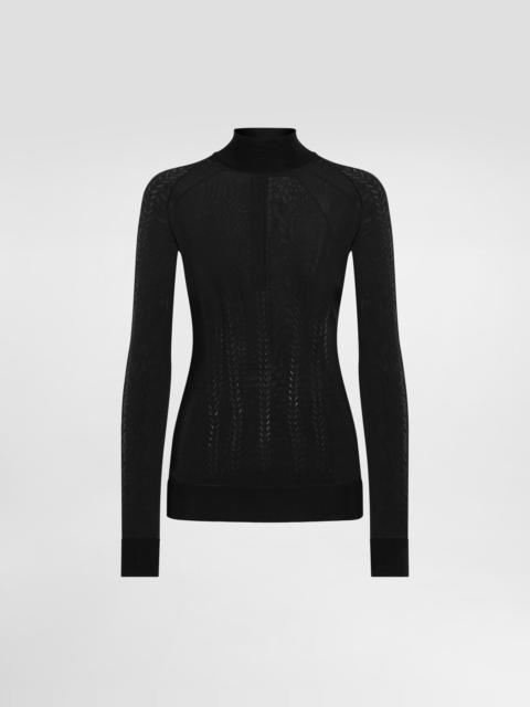Dolce & Gabbana Silk mock-turtleneck sweater