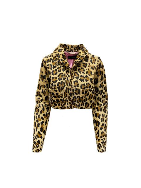 DSQUARED2 Dsquared2 Leopard Calf Hair Cropped Jacket Women
