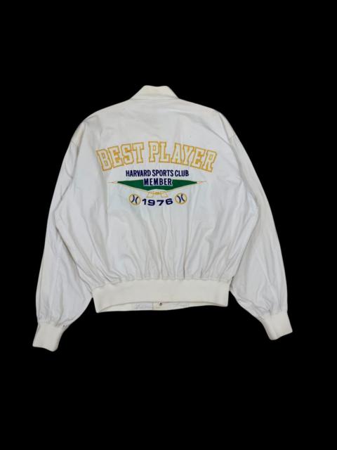 Other Designers Vintage Harvard Sport Club Embroidered Bomber Jacket