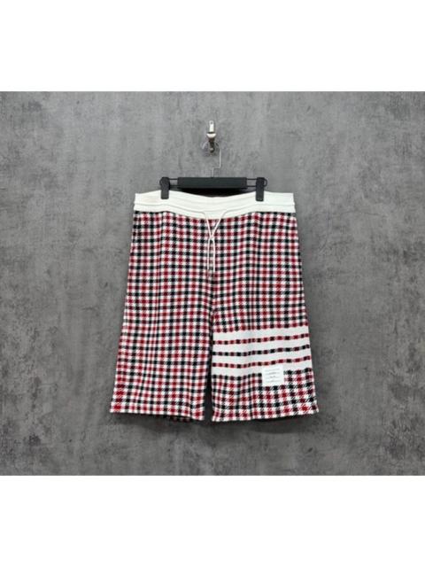 Thom Browne THOM BROWNE Houndstooth Knit Shorts with Webbing Trim