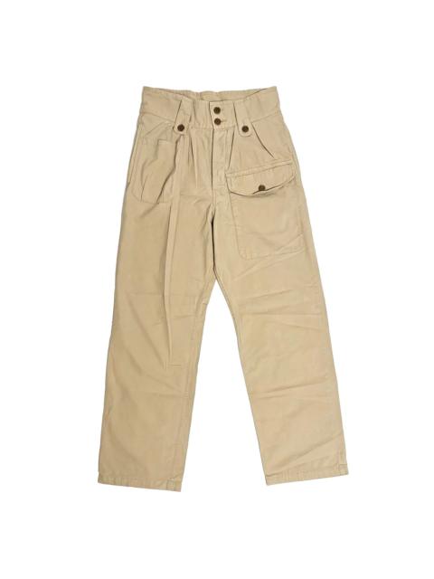 visvim Visvim 21SS Coronel P37 Cotton Beige Drawstring Distressed Pants