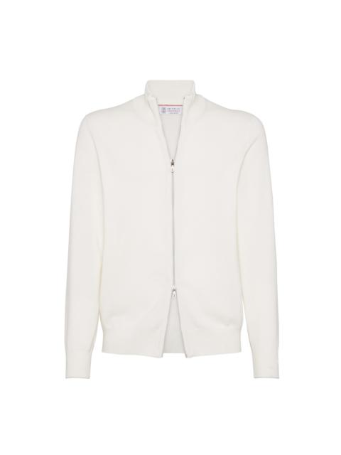 Brunello Cucinelli Brunello Cucinelli Zip-front cardigan in Panama at Nordstrom
