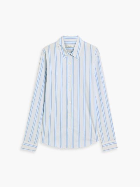 Sandro Striped cotton-blend poplin shirt