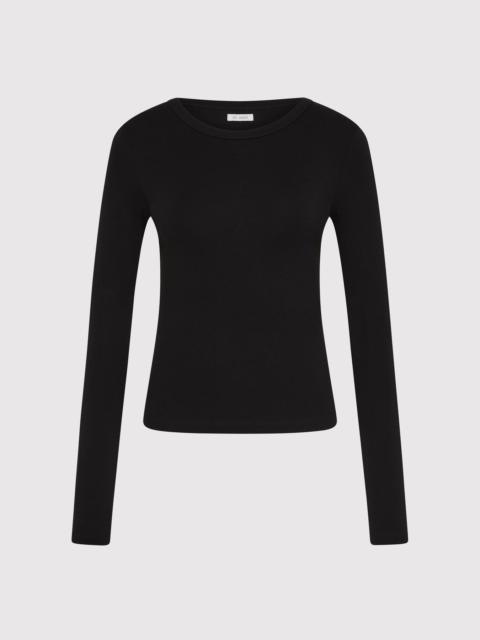 ST. AGNI Organic Cotton Long Sleeve Top - Jet Black