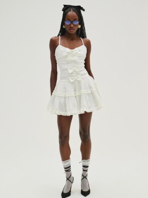For Love & Lemons Whipped Cream Taffeta Mini Dress