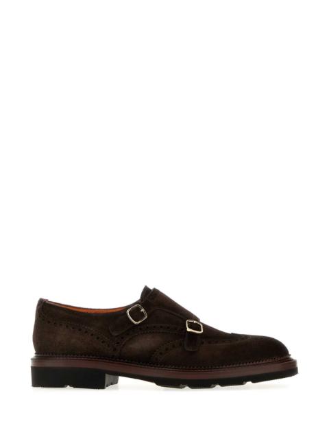 Santoni Santoni Men Brown Suede Kalama Loafers