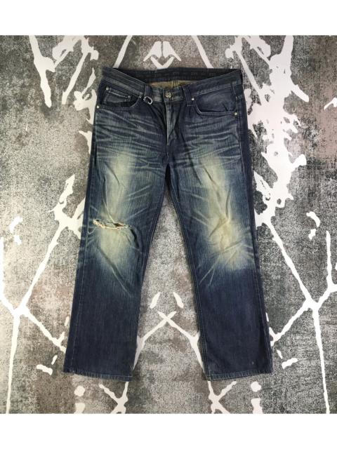 Other Designers Edwin - Edwin XV Jeans Distress Faded Blue Denim KJ2401