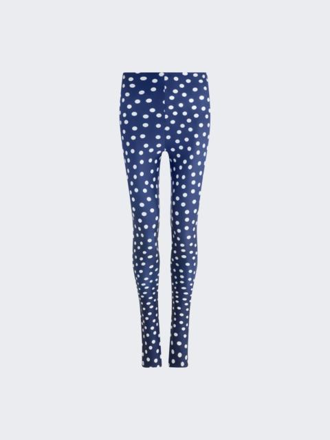 Jean Paul Gaultier Lycra Polka-dot Leggings Navy