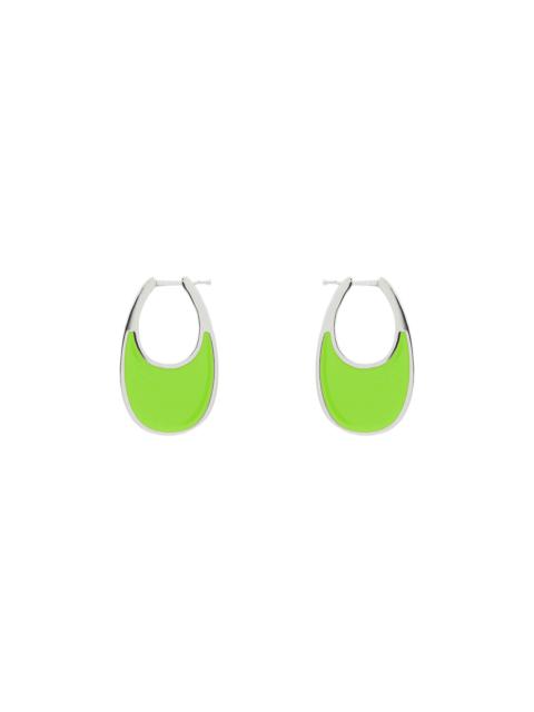 COPERNI Coperni Lacquered Medium Swipe Earring 'Green'