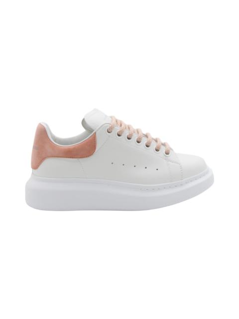 White And Clay Leather Oversized Sneakers