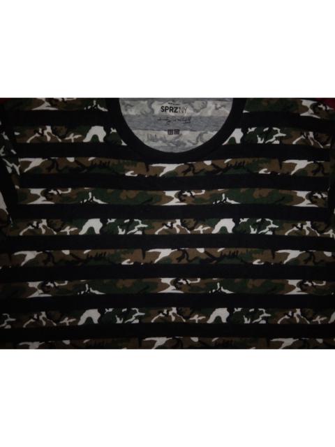 Other Designers Uniqlo - Andy Warhol Camo Stripe tshirt AOP fullprint pop art