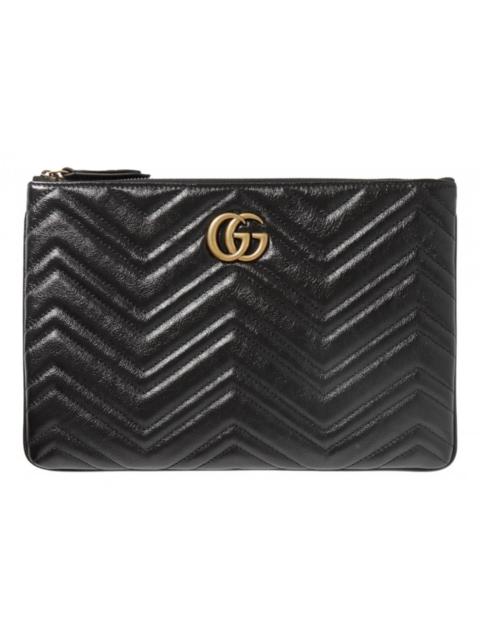 GUCCI Marmont leather clutch bag