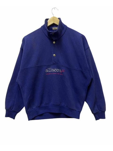 Other Designers Japanese Brand - Ellese Spellout Half Button Sweatshirt Purple