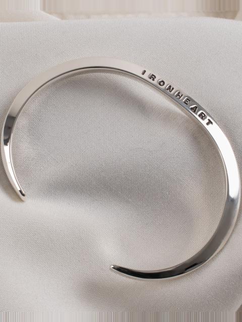 Iron Heart "V" Profile Bangle - Sterling Silver