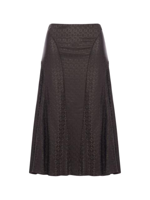 FENDI FF jacquard silk skirt