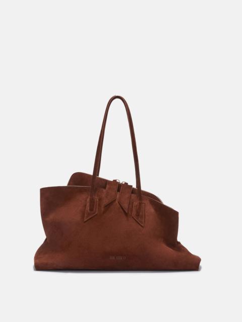 THE ATTICO ''LA PASSEGGIATA MEDIUM'' LIGHT CHOCOLATE TOP HANDLE