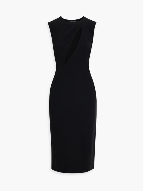 VERSACE Cutout crepe midi dress