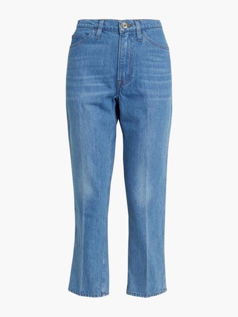 FRAME Le Pixie cropped mid-rise straight-leg jeans