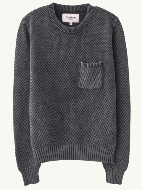 Corridor POCKET CREWNECK - BLACK