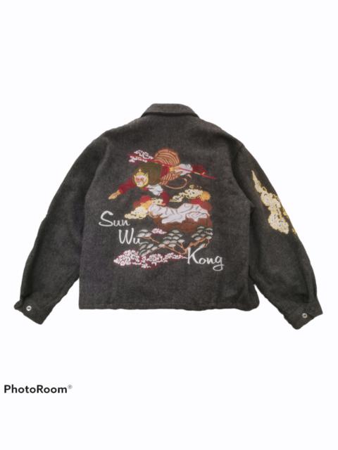 Other Designers Vintage - Vtg Charge Sportswear Sun Wu Kong Embroidery Wool Jacket
