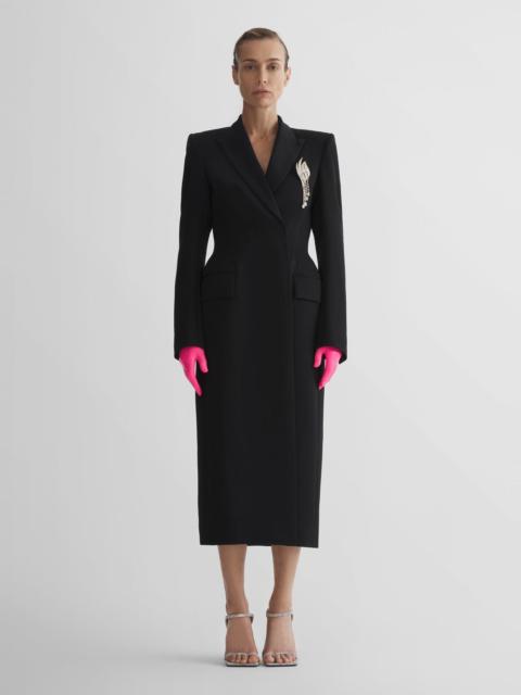 MUGLER black hourglass coat