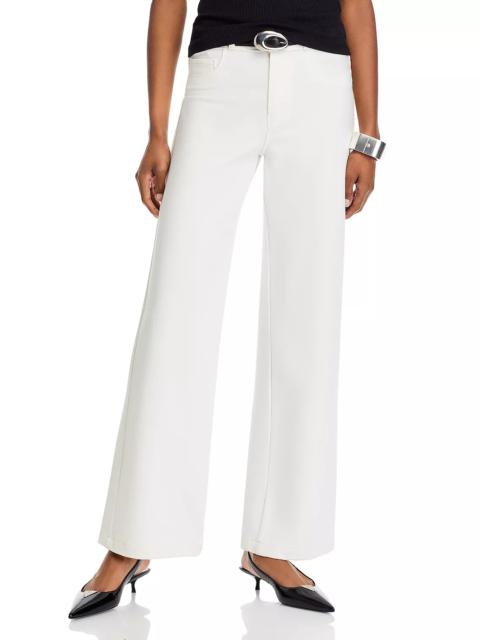Clayton Mid Rise Wide Leg Jeans in Black