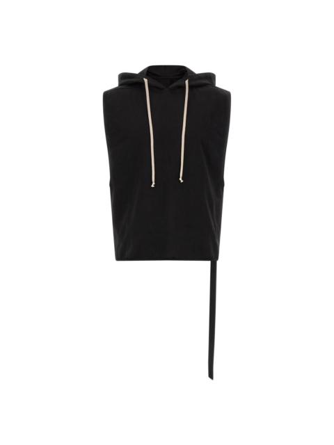 Rick Owens RICK OWENS DRKSHDW Sleeveless Black Hooded Tunic Top New & A