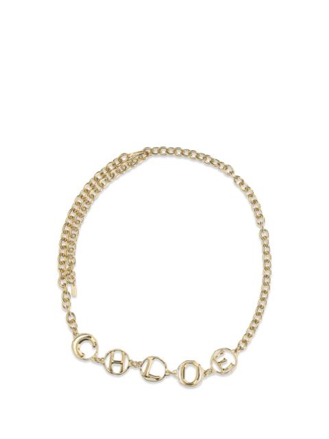 Chloé Chloé Script Jewel Belt Vintage Gold