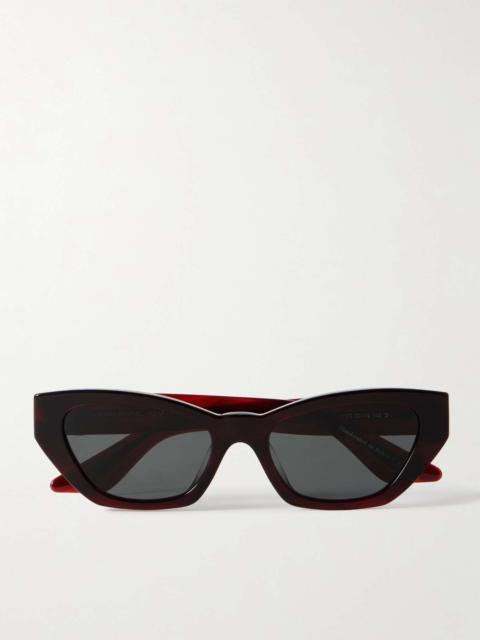 + Khaite 1961c cat-eye acetate sunglasses Burgundy
