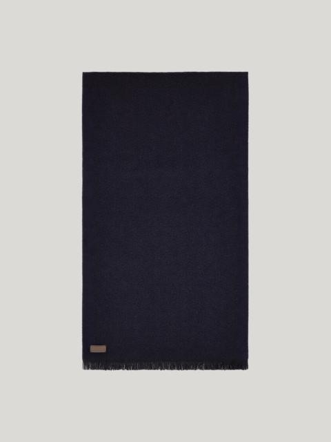 Canali BLUE MICRO TEXTURED VIRGIN WOOL SCARF