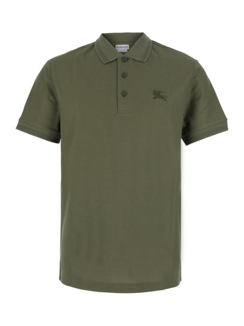 Burberry Burberry Men Green T-Shirt 'Eddie Ekd' With Round Neck And Logo On The Front In Cotton Men