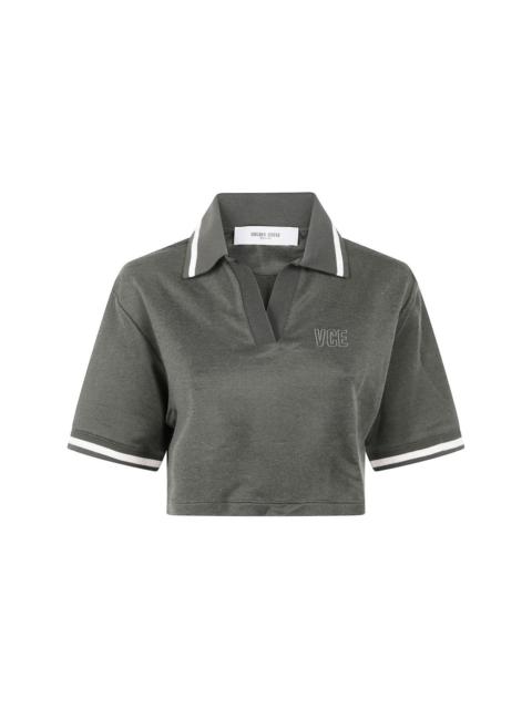 Golden Goose Cotton cropped polo shirt
