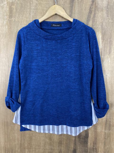 Other Designers Homespun Knitwear - Francaise Blue Knit Sweaters #1274