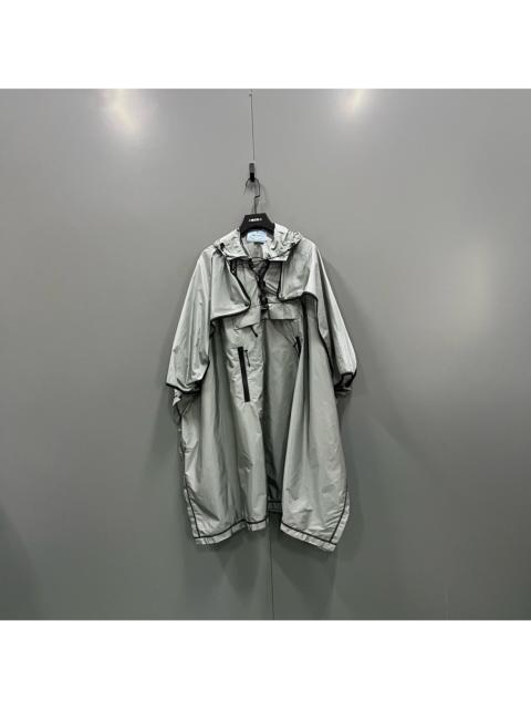 Prada Prada Silver Hooded Triangle Logo Cape