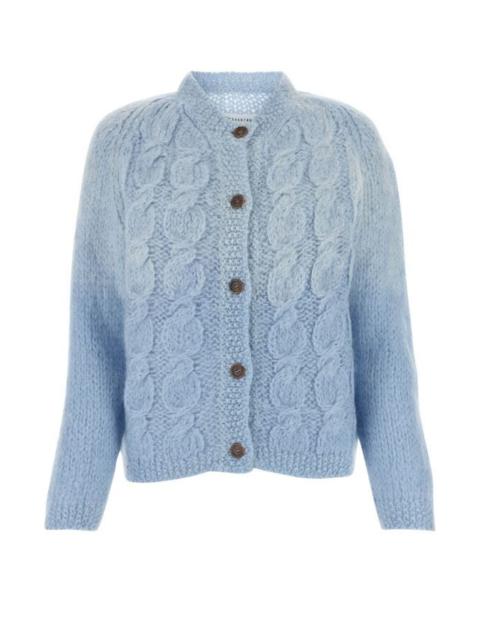 Maison Margiela Maison Margiela Women Light Blue Mohair Blend Cardigan