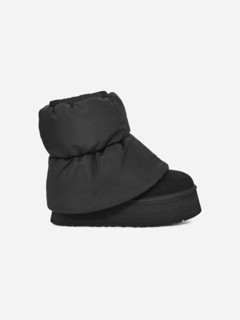 UGG ® Women's Classic Mini Dipper Puffer Textile/Suede Classic Boots in Black/Black