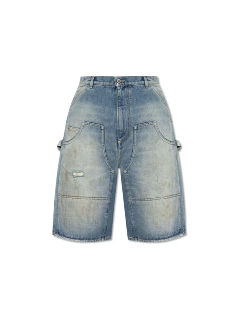 Moschino Pocket Detailed Denim Shorts