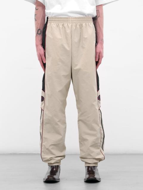 Martine Rose Cream Nylon Stripe Joggers