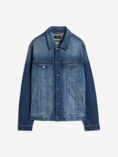 7 For All Mankind Multicount Perfect Trucker Jacket In Countless