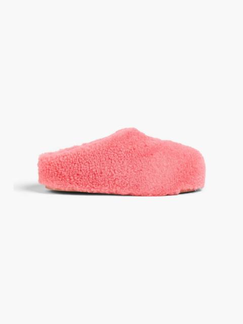 Amina Muaddi Giuly shearling slippers