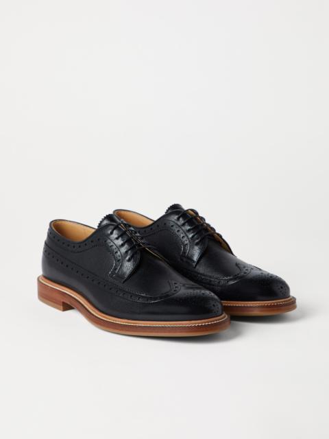 Brunello Cucinelli Texture calfskin longwing brogues