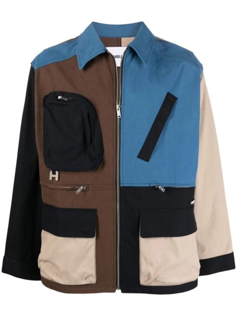 Ambush PANELLED WORKER JACKET BROWN