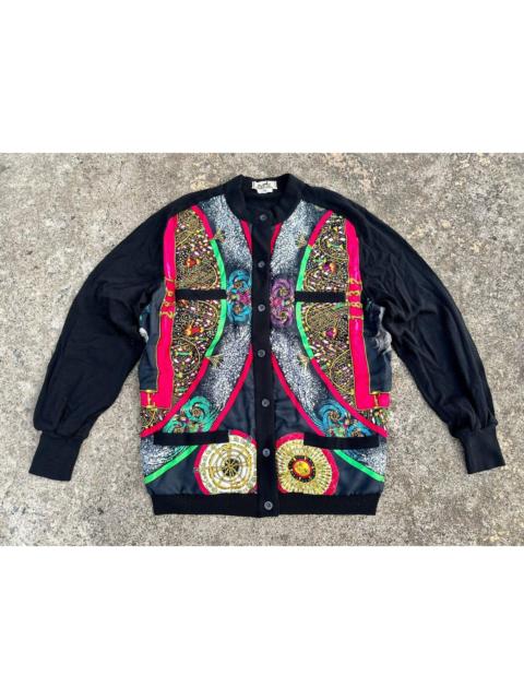 Hermès Authentic Vintage Hermes Feux d Artifice Silk Cardigan