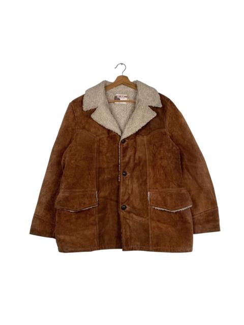 Other Designers Other - Vintage Silton Shearling Suede Leather Jacket