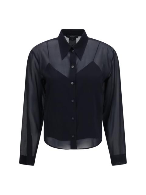 GUCCI Gucci Stretch Silk Chiffon Shirt Black