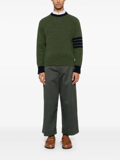Thom Browne THOM BROWNE - Men Jersey Stitch Raglan Sleeve Relaxed Crew Neck Pullover
