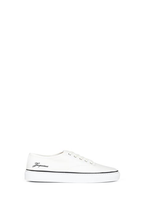 JACQUEMUS Jacquemus Men Ivory Canvas The Féfé Skate Sneakers